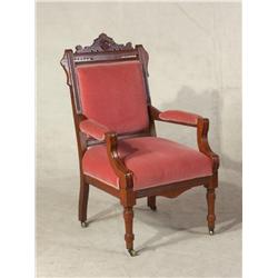 CIRCA 1970 EASTLAKE WALNUT ARMCHAIR