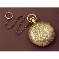 1902 HAMILTON 14K 17 JEWEL POCKETWATCH