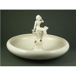 LENOX PORCELAIN FLOWER BOWL AND ART NOUVEAU FROG