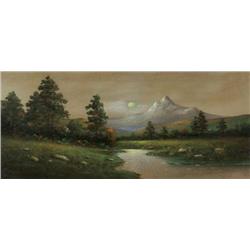 PASTEL MURRAY MOONLIGHT LANDSCAPE