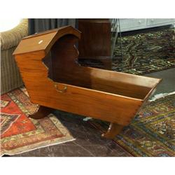 LATE 19TH C./EARLY 20TH C. CHERRY CHILD'S CRADLE