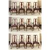 Image 1 : SET OF TWELVE MAHOGANY QUEEN ANNE STYLE CHAIRS