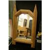 Image 1 : EARLY TRAMP ART GOTHIC FRAMED MIRROR MAHOGANY OAK