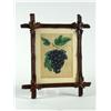 Image 2 : PAIR AMERICAN STENCIL PRINTS FRUIT GRAPES PLUM