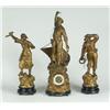 Image 1 : SPELTER MANTLE CLOCK AND TWO GARNITURES