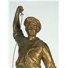 Image 3 : SPELTER MANTLE CLOCK AND TWO GARNITURES