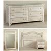 Image 1 : FOUR PIECE WHITE WICKER BEDROOM SET