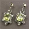 Image 1 : CITRINE , DIAMOND EARRINGS GOLD