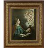 Image 1 : HANDCOLORED LITHOGRAPH RELIGIOUS SAINT CUPIDS