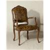 Image 1 : LOUIS XV STYLE CARVED WALNUT ARMCHAIR