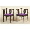 Image 1 : PAIR 19TH C. OAK RENAISSANCE REVIVAL CORNER CHAIRS