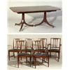 Image 1 : GEORGE III STYLE MAHOGANY TABLE AND SIX CHAIRS