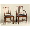 Image 3 : GEORGE III STYLE MAHOGANY TABLE AND SIX CHAIRS