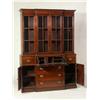 Image 2 : GEORGIAN STYLE BREAKFRONT BOOKCASE/SECRETARY