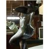 Image 2 : MODERNISTIC METAL AND MARBLE SCULPTURE OF WOMAN
