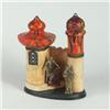 Image 1 : ORIRENTALIST SPELTER MARBLE TABLE LAMP SPATTER