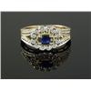 Image 1 : SAPPHIRE, DIAMOND & 14K GOLD LADY'S RING