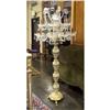 Image 1 : BAROQUE STYLE GLASS AND BRASS STANDING CHANELIER