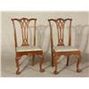 Image 1 : PAIR CHPPENDALE STYLE WALNUT SIDE CHAIRS