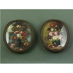 MINIATURE FLORAL OIL PAINTINGS