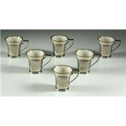 LENOX PORCELAIN AND GORHAM STERLING DEMITASSE CUPS