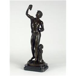 BRONZE STATUE 20TH CENT BACCHUS 23''H