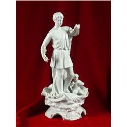 WHITE PORCELAIN BLANC DE CHINE STYLE FIGURINE