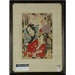 Antique Japanese woodblock actor print