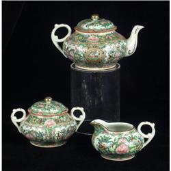 ROSE MEDALLION PORCELAIN TEA SET