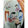 Image 2 : EGGSHELL HANDPAINTED PORCELAIN VASE SIGNED