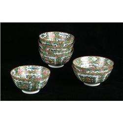 ROSE MEDALION CHINESE EXPORT RICE BOWLS