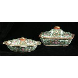 ROSE MEDALLION CHINESE EXPORT PORCELAIN TUREENS