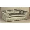 Image 1 : MARGE CARSON DESIGNER SOFA, TAUPE SILK UPHOLSTERY