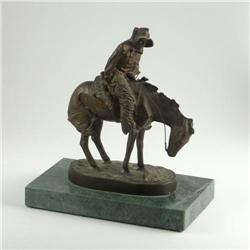 FREDERIC REMINGTON REPRODUCTION BRONZE ''NORTHER''