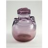 Image 1 : AMETHYST GLASS HONEY JAR WITH BEE