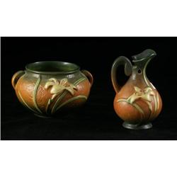 ROSEVILLE ZEPHYR LILY EWER AND CACHEPOT