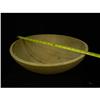 Image 1 : WOODEN DOUGH BOWL cracked just enough to give it character.  16.5".