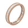 Image 1 : 2.87 ctw Baguette Diamond Men's Ring 18K Rose Gold - REF-264A8N