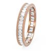 Image 2 : 2.87 ctw Baguette Diamond Men's Ring 18K Rose Gold - REF-264A8N