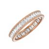 Image 3 : 2.87 ctw Baguette Diamond Men's Ring 18K Rose Gold - REF-264A8N