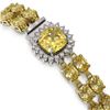 Image 2 : 14.21 ctw Citrine & Diamond Bracelet 14K Yellow Gold - REF-178X2A