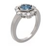 Image 1 : 2.18 ctw Intense Blue Diamond Ring 18K White Gold - REF-268X2A
