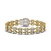 Image 2 : 13.82 ctw Cushion Cut & Oval Diamond Bracelet 18K Yellow Gold - REF-1648G8W