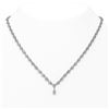 Image 1 : 11.5 ctw Pear Cut Diamond Designer Necklace 18K White Gold - REF-870M2G