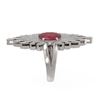 Image 2 : 5.07 ctw Ruby & Diamond Ring 18K White Gold - REF-263X6A