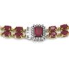 Image 3 : 41.63 ctw Ruby & Diamond Necklace 14K Yellow Gold - REF-527G3W
