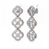Image 3 : 5 ctw Diamond Designer Earrings 18K White Gold - REF-550Y5X