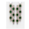 Image 1 : 21.48 ctw Emerald & Diamond Earrings 18K Rose Gold - REF-889R3K