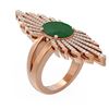 Image 1 : 5.07 ctw Emerald & Diamond Ring 18K Rose Gold - REF-263G6W