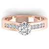Image 1 : 1.1 ctw Certified VS/SI Diamond Solitaire Art Deco Ring 14k Rose Gold - REF-188Y2X